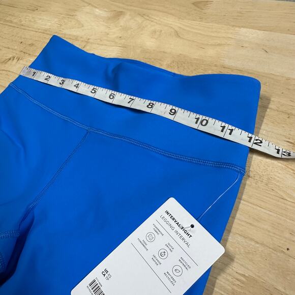 Athleta Interval Leggings Bright Blue Women's Size XS New With Tags Condition - Picture 8 of 10